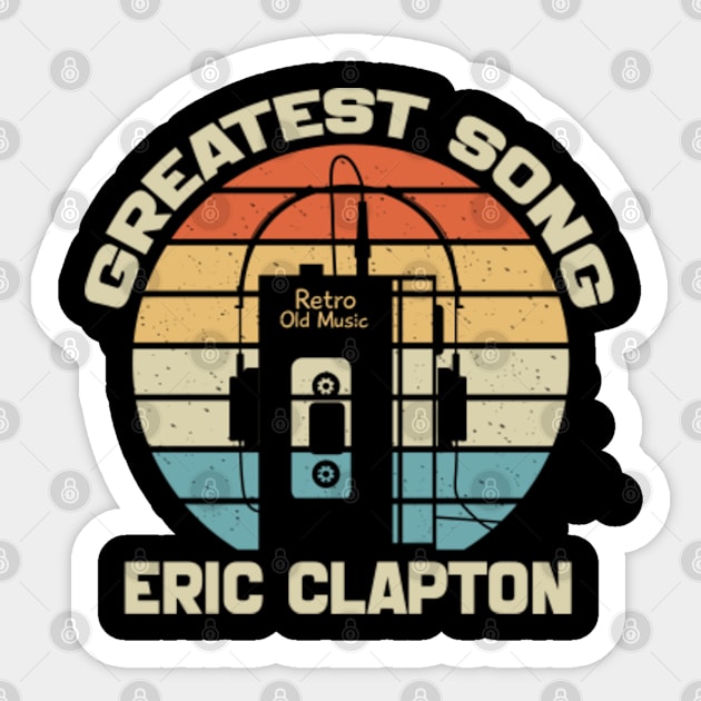 Eric Clapton Vintage Sticker by TeknologiModern